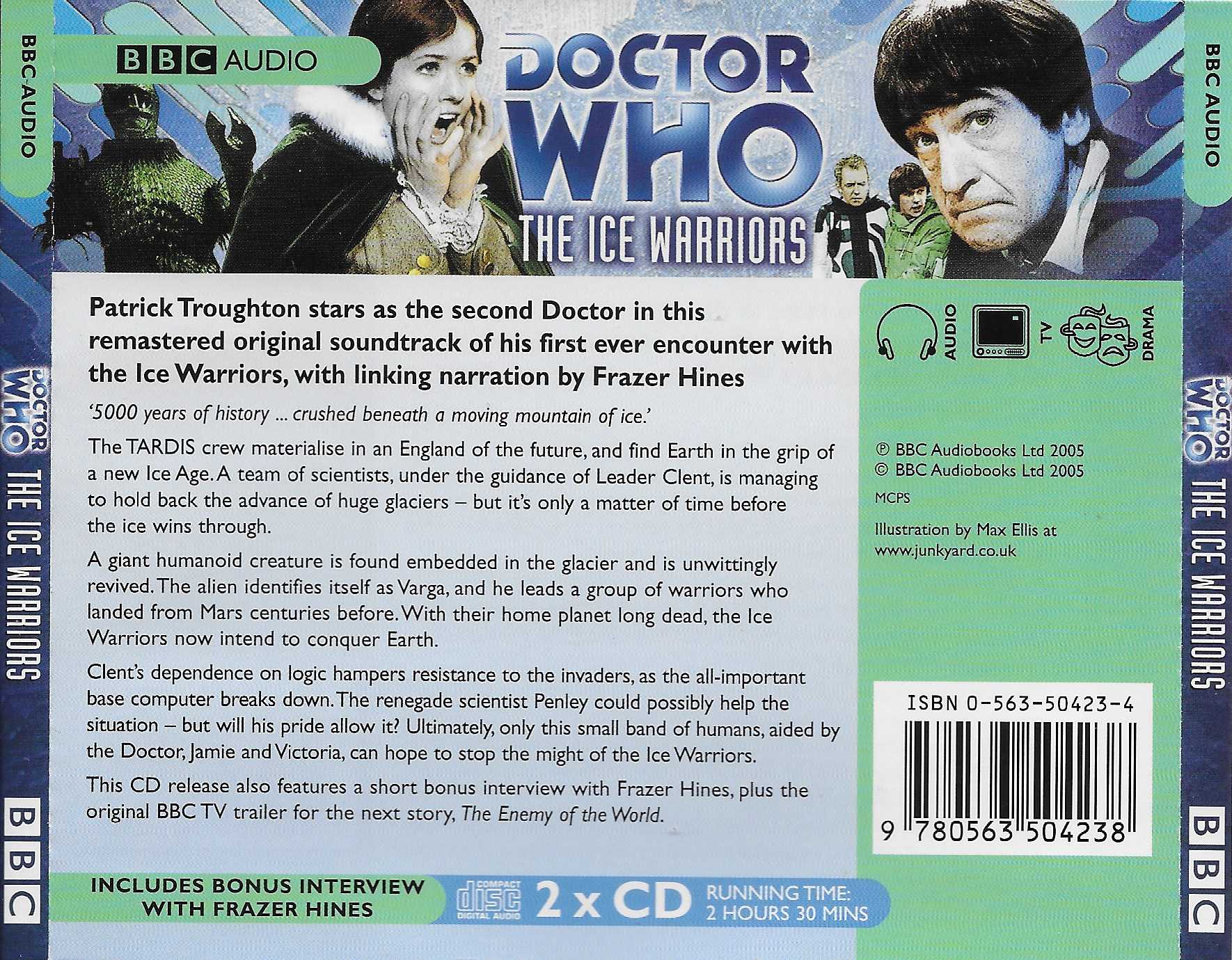 Picture of ISBN 0-563-50423-4 Doctor Who - The Ice Warriors by artist Brian Hayles from the BBC records and Tapes library